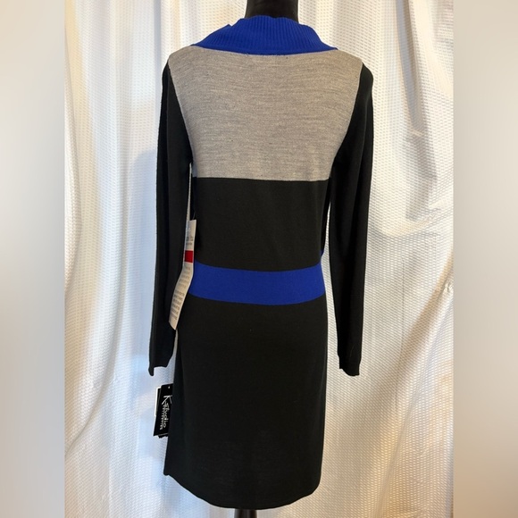 K Studio Collextion black lightweight sweater dress with vest size small NWT - Picture 4 of 7